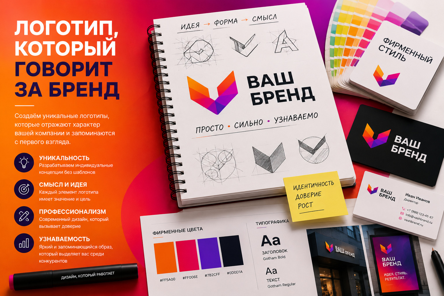 Логотип устарел или не передает характер компании
